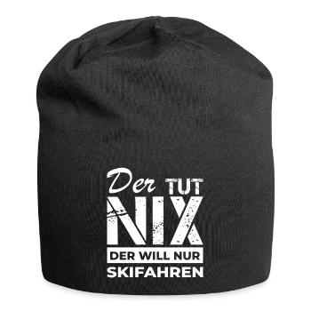 Skifahren - Skifahrer - Jersey-Beanie - Schwarz - Vorne