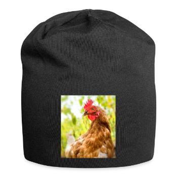 Ich wollt' ich wär' ein Huhn - Jersey-Beanie - Schwarz - Vorne
