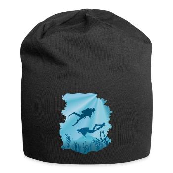 Divers Underwater, Diving - Jersey Beanie - black - Front