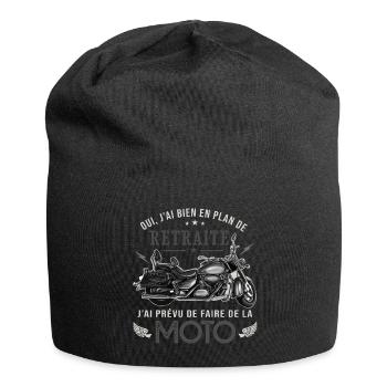 motard retaité cadeau humour motard moto retraite - Bonnet en jersey - noir - Devant