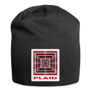 Plaid - Elektrisch - E Auto - Jersey-Beanie - Schwarz - Vorne