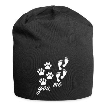 Chien chien - Bonnet en jersey - noir - Devant