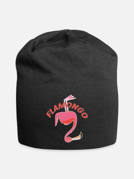 Flamongo / Flamingo - Jersey-Beanie - Schwarz