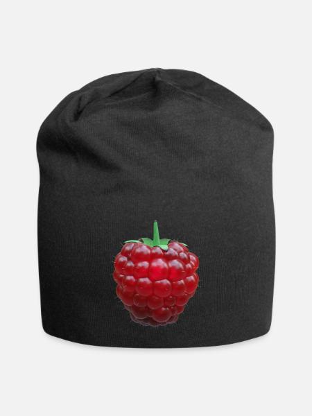 Raspberry - Jersey Beanie - black