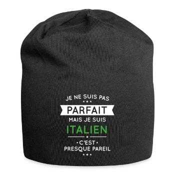 Je ne suis pas parfait mais je suis Italien - Bonnet en jersey - noir - Devant