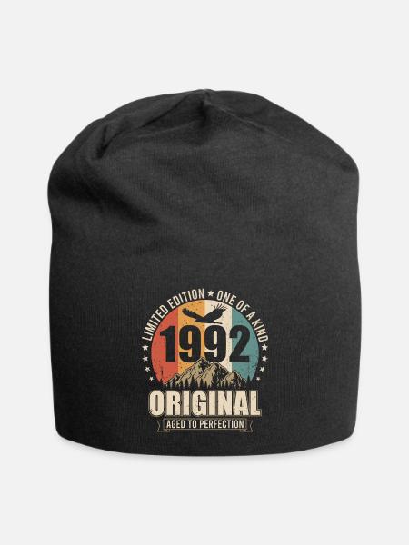 1992 Original Vintage Jahrgang Geburtstag Geschenk - Jersey-Beanie - Schwarz