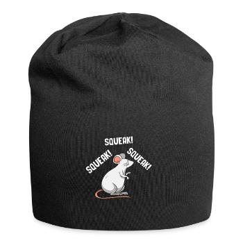 Souris Tshirt Souris Hommes Enfants Femmes - Bonnet en jersey - noir - Devant
