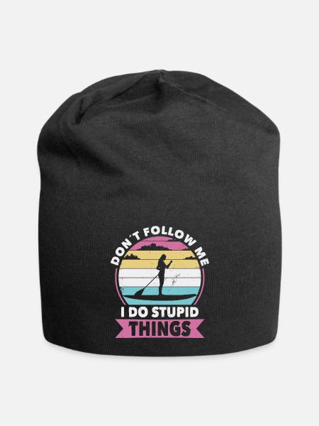 Nicht folgen Paddelboard - Jersey-Beanie - Schwarz
