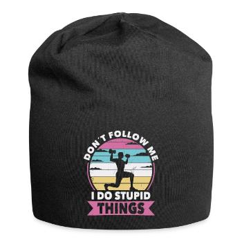 Nicht folgen Fitness - Jersey-Beanie - Schwarz - Vorne