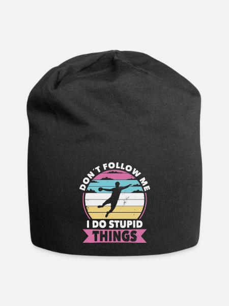 Nicht folgen Handballer am Handballspielen - Jersey-Beanie - Schwarz