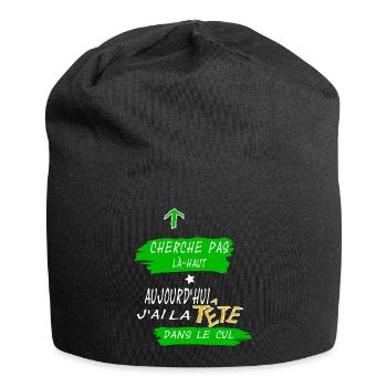 Tête dans le cul - Bonnet en jersey - noir - Devant