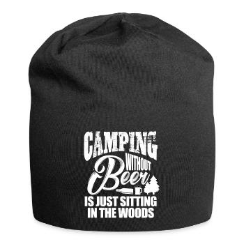 Camper sans bière, c’est juste s’asseoir dans les bois - Bonnet en jersey - noir - Devant