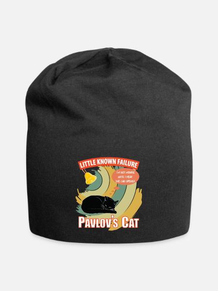 Pawlows Katze wenig bekannt Versagen Lustige Psychologie - Jersey-Beanie - Schwarz