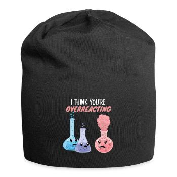 Ich denke, du überreagierst - Lustige Chemie - Jersey-Beanie - Schwarz - Vorne