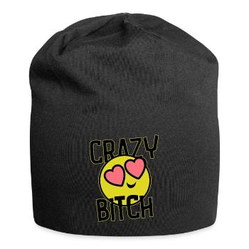 Crazy drôle sexy sourire selfie - Bonnet en jersey - noir - Devant