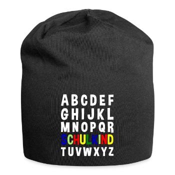 Schulkind ABC - Jersey-Beanie - Schwarz - Vorne