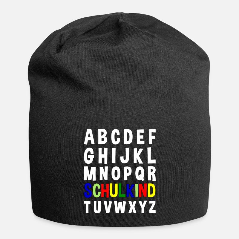 Schulkind ABC - Jersey-Beanie - Schwarz