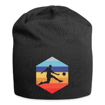 Damen Fussballspielen Fussballspieler Herren - Jersey-Beanie - Schwarz - Vorne