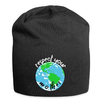 Naturschutz Klima Naturschützer Meer - Jersey-Beanie - Schwarz - Vorne