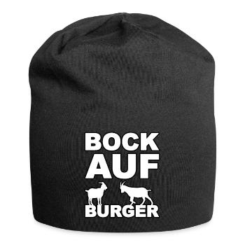 Bock auf Burger - Jersey-Beanie - Schwarz - Vorne