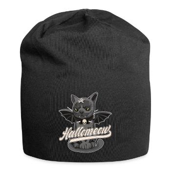 Chat Avec Des Ailes, Halloween, Hallomeow - Bonnet en jersey - noir - Devant