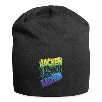 Aachen Deutschland Stadt Schrift Skyline Heimat - Jersey-Beanie - Schwarz - Vorne