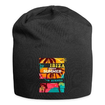 Ibiza Été Sun Beach Sea Palms Vacances - Bonnet en jersey - noir - Devant