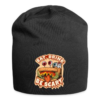 Halloween Pumpkin Horror - Jersey Beanie - black - Front