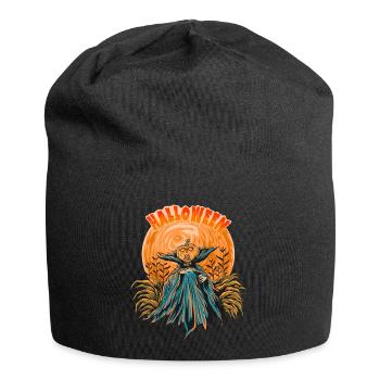 Halloween Citrouille Horreur - Bonnet en jersey - noir - Devant