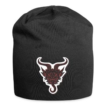 Grüße Krampus Weihnachtsdämon - Gruss Vom Krampus - Jersey-Beanie - Schwarz - Vorne