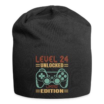 Geburtstag Level 24 freigeschaltet - Jersey-Beanie - Schwarz - Vorne