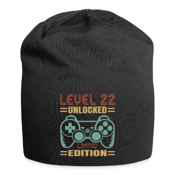 Geburtstag Level 22 freigeschaltet - Jersey-Beanie - Schwarz - Vorne
