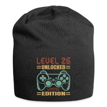 Geburtstag Level 26 freigeschaltet - Jersey-Beanie - Schwarz - Vorne