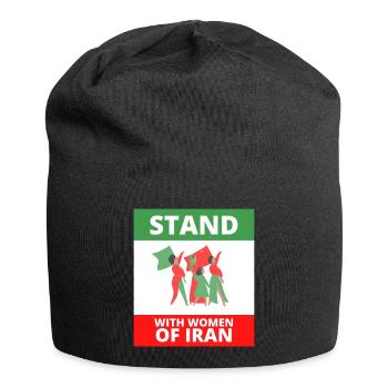 T-shirt femmes IRAN - Stand with women of Iran - Bonnet en jersey - noir - Devant