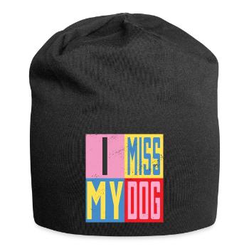 Ich vermisse mein Hund - Jersey-Beanie - Schwarz - Vorne