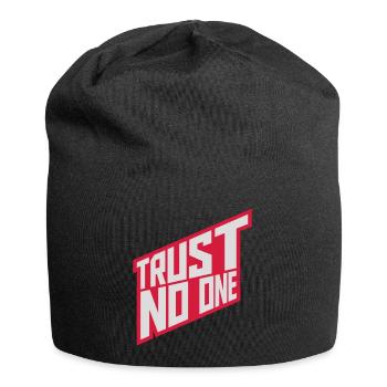 trust no one quote - Jersey Beanie - black - Front