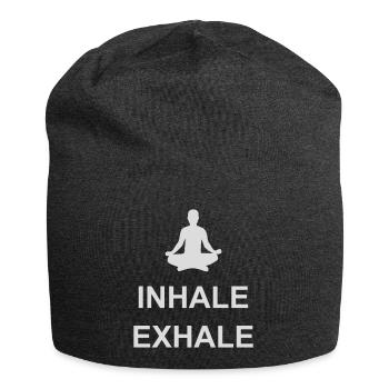inhale exhale yoga Zitat - Jersey-Beanie - Anthrazit - Vorne