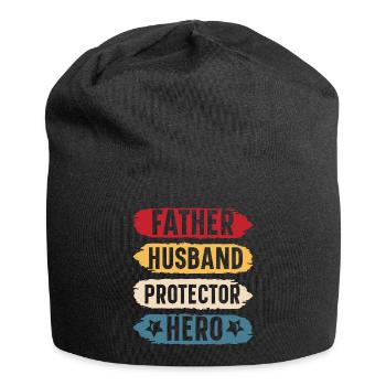 Father husband protector hero original gift - Bonnet en jersey - noir - Devant