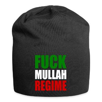 Fuck mullah regime iran - Jersey-Beanie - Schwarz - Vorne