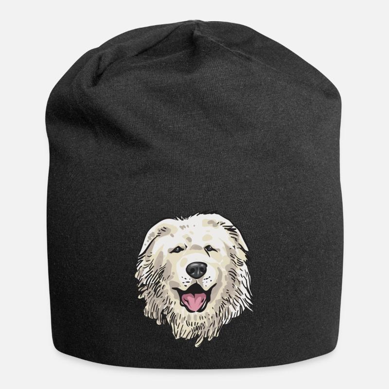 Pyrenäenberghund Patou Hund Geschenk - Jersey-Beanie - Schwarz