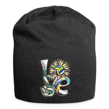 Joueur de volleyball d’amour - Bonnet en jersey - noir - Devant