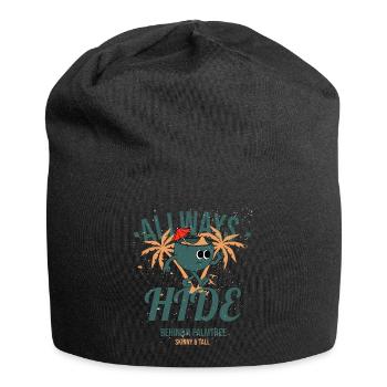 Palmen Witz - Witze - Jersey-Beanie - Schwarz - Vorne