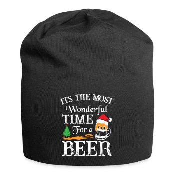 Beer Christmas - Jersey-Beanie - Schwarz - Vorne