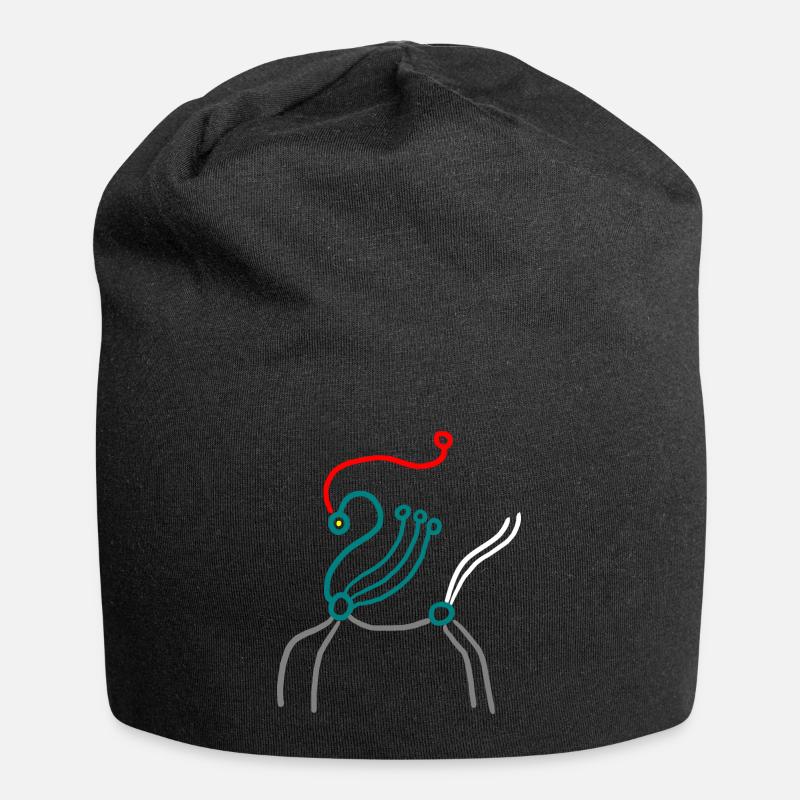 Pferd Avatar - Jersey-Beanie - Schwarz
