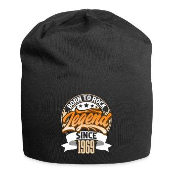 1969 Geburtsjahr Geburtstag Legende Born To Rock - Jersey-Beanie - Schwarz - Vorne