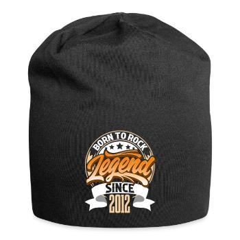 2012 Geburtsjahr Geburtstag Legende Born To Rock - Jersey-Beanie - Schwarz - Vorne