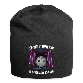 bowling bowling ball x split bowl strike spare pin - Jersey Beanie - black - Front
