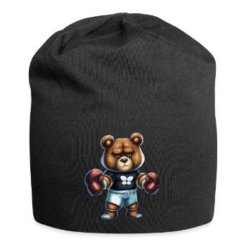 Boxing bear - Jersey Beanie - black - Front