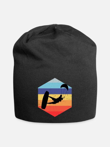 Herren Kitesurfing Kitesurfer Kiten Kite - Jersey-Beanie - Schwarz