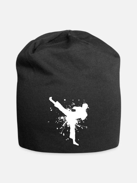 Damen Kickboxer Kickbox Kickboxen Boxen Herren - Jersey-Beanie - Schwarz